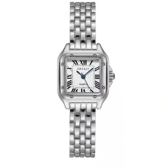 Panthere Classic Rectangle Gold Stainless Steel Watch